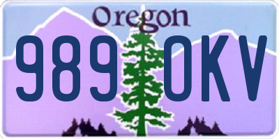 OR license plate 989OKV