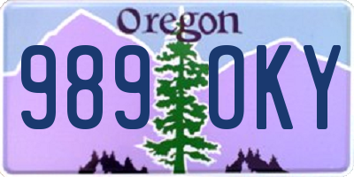 OR license plate 989OKY