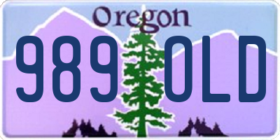 OR license plate 989OLD