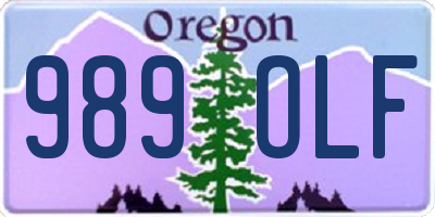 OR license plate 989OLF