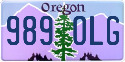 OR license plate 989OLG