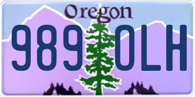 OR license plate 989OLH