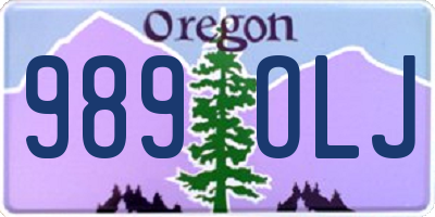 OR license plate 989OLJ