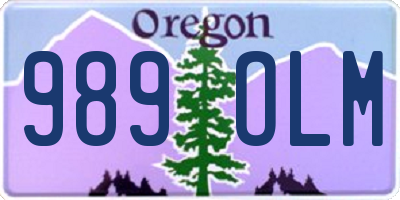 OR license plate 989OLM