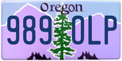 OR license plate 989OLP