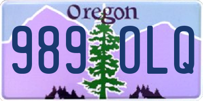 OR license plate 989OLQ
