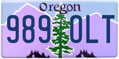 OR license plate 989OLT