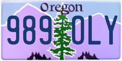 OR license plate 989OLY