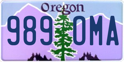 OR license plate 989OMA