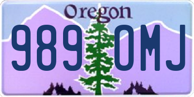 OR license plate 989OMJ