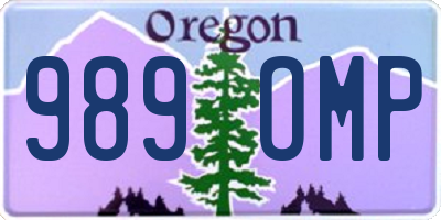 OR license plate 989OMP