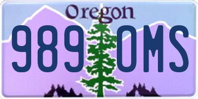 OR license plate 989OMS