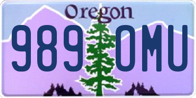 OR license plate 989OMU