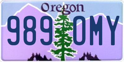 OR license plate 989OMY