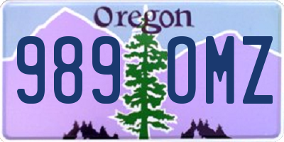 OR license plate 989OMZ