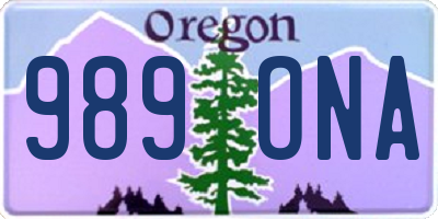 OR license plate 989ONA
