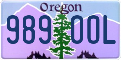 OR license plate 989OOL