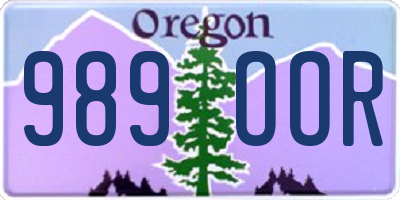 OR license plate 989OOR