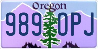 OR license plate 989OPJ