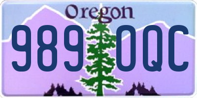 OR license plate 989OQC