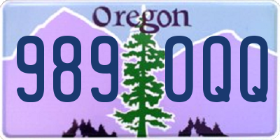 OR license plate 989OQQ