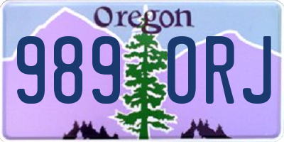 OR license plate 989ORJ