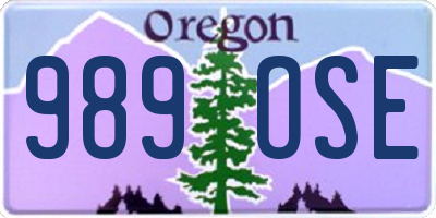 OR license plate 989OSE