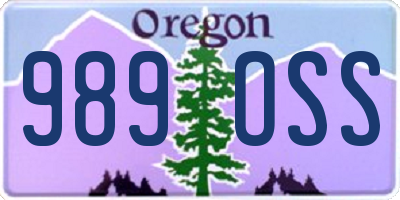 OR license plate 989OSS