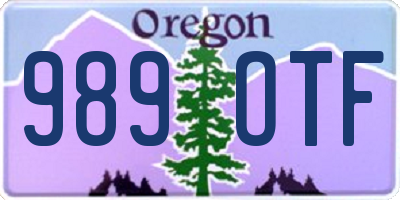 OR license plate 989OTF