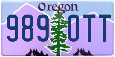 OR license plate 989OTT
