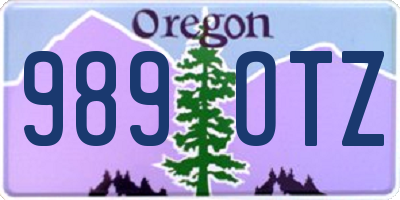 OR license plate 989OTZ