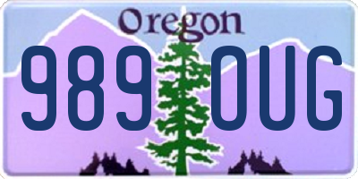 OR license plate 989OUG