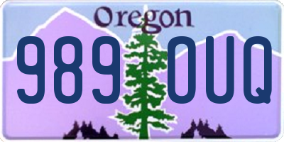 OR license plate 989OUQ
