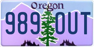 OR license plate 989OUT