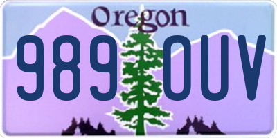 OR license plate 989OUV