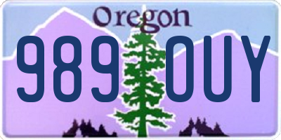 OR license plate 989OUY
