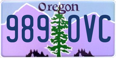 OR license plate 989OVC