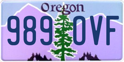 OR license plate 989OVF