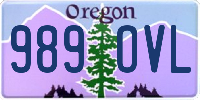 OR license plate 989OVL