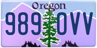 OR license plate 989OVV