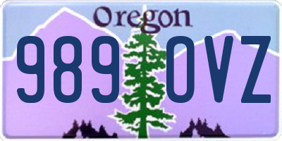 OR license plate 989OVZ