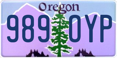 OR license plate 989OYP