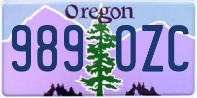 OR license plate 989OZC