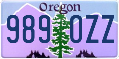 OR license plate 989OZZ