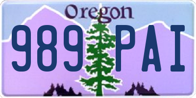 OR license plate 989PAI