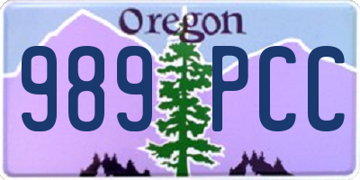 OR license plate 989PCC