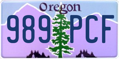 OR license plate 989PCF