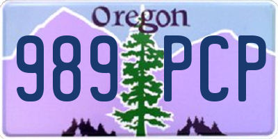 OR license plate 989PCP