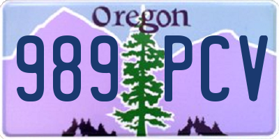 OR license plate 989PCV