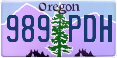 OR license plate 989PDH